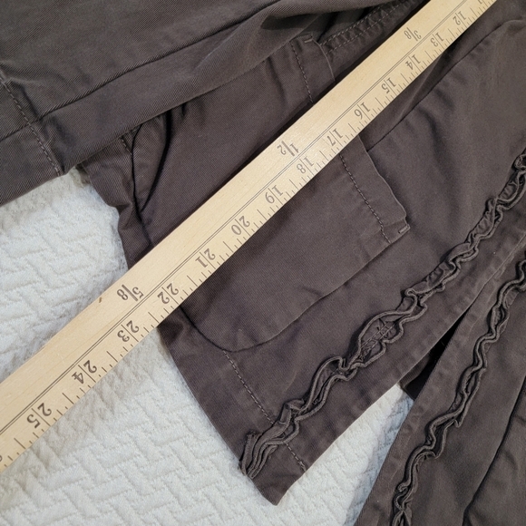 J. Crew Brown Jacket Classic Twill Chino Size 6 Ruffles and Flower - Picture 13 of 16
